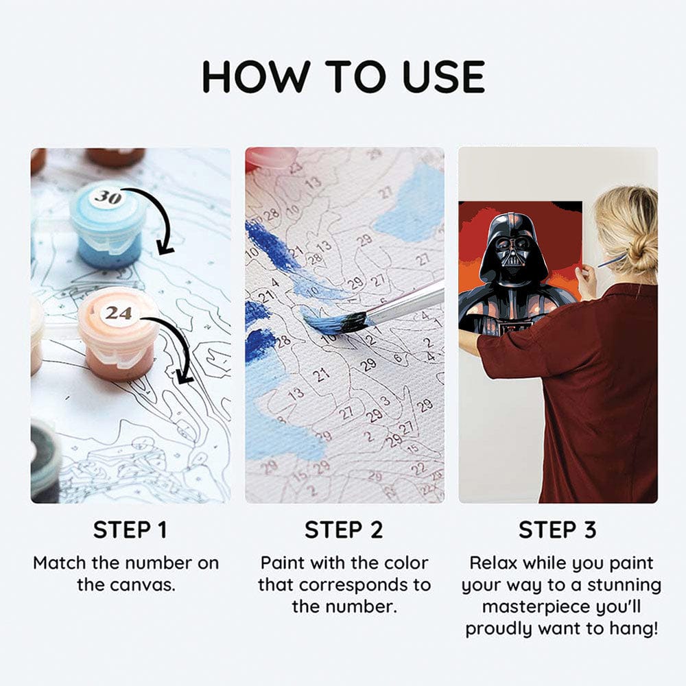 Darth Vader™ - Framed Paint By Numbers Kit - Image 4