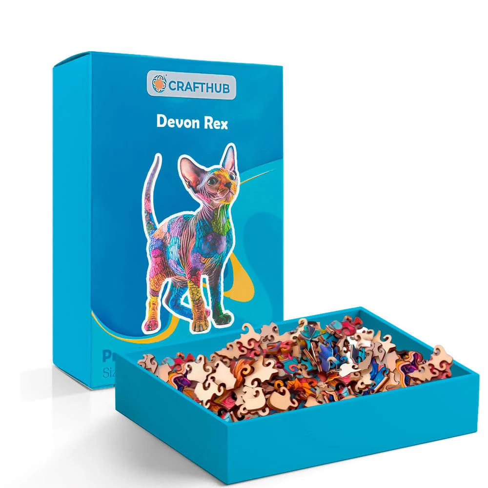 Devon Rex Cat - Jigsaw Puzzle - Image 4