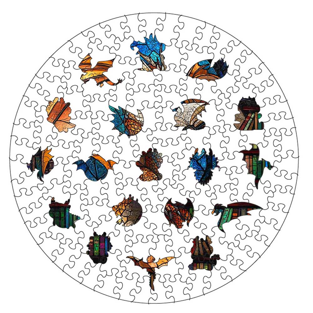🔥Last Day - Dragon Stained Glass - Wooden Jigsaw Puzzle - Image 2