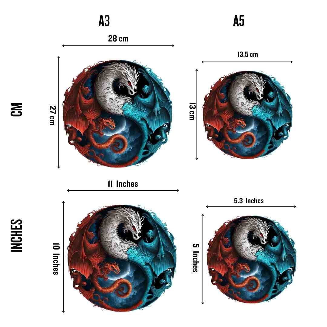 Dragons Yin Yang - Jigsaw Puzzle - Image 3
