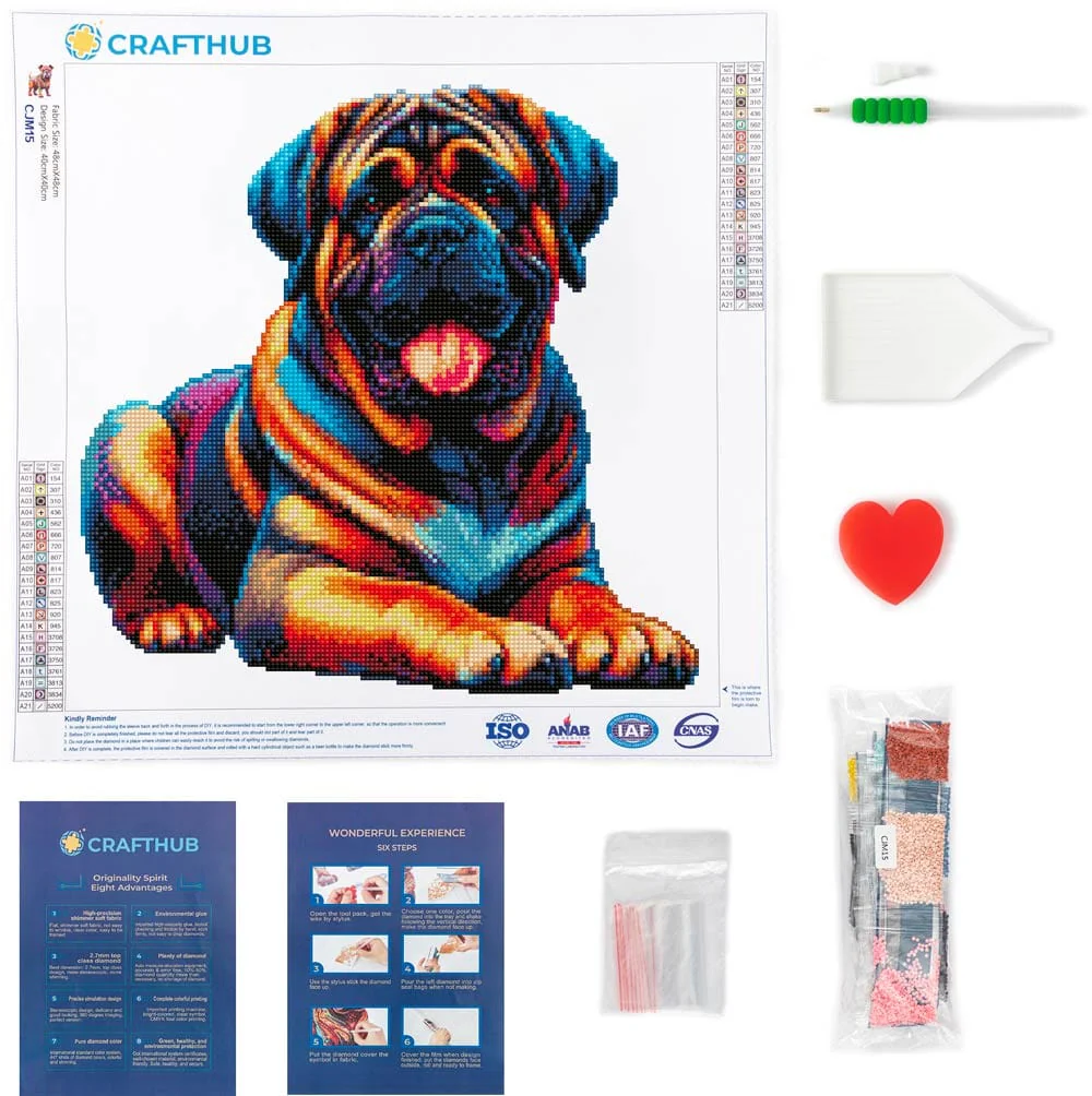 English Mastiff Dog - Diamond Painting Kit - Image 3