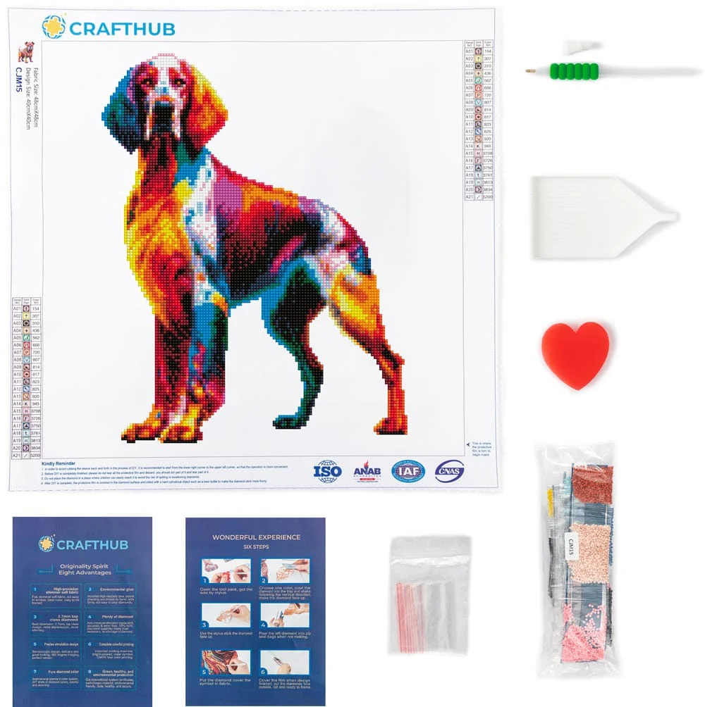 English Setter Dog - Diamond Painting Kit - Image 3