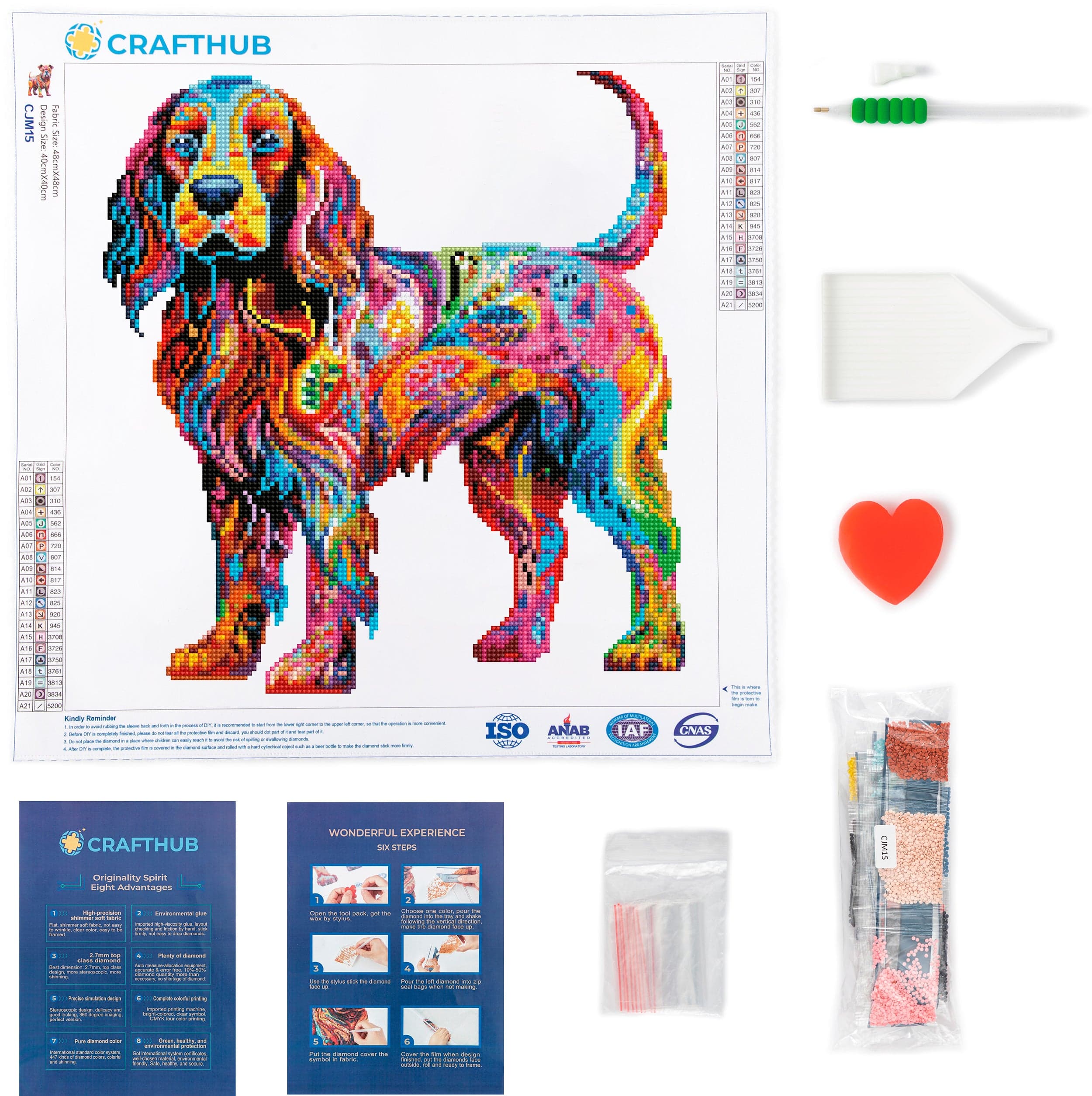 English Springer Spaniel Dog / Sprocker - Diamond Painting Kit - Image 3