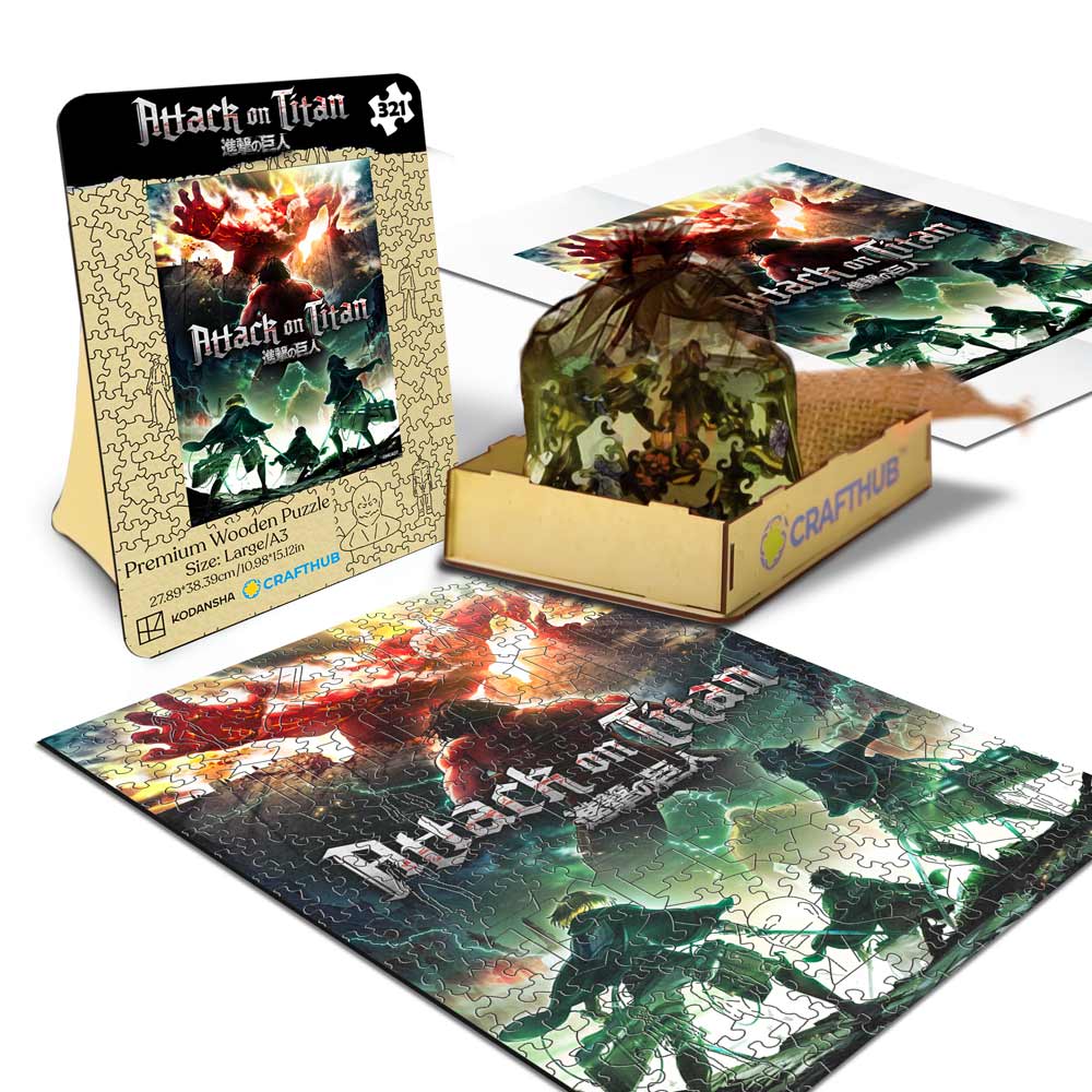 Final Battle Assault on Trost - Wooden Jigsaw Puzzle - Image 2