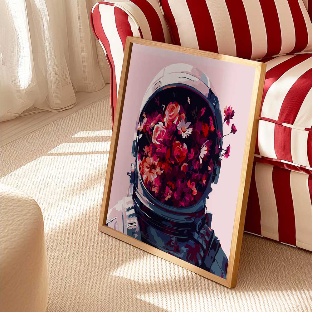 Floral Astronaut - Paint By Numbers Kit - Image 5