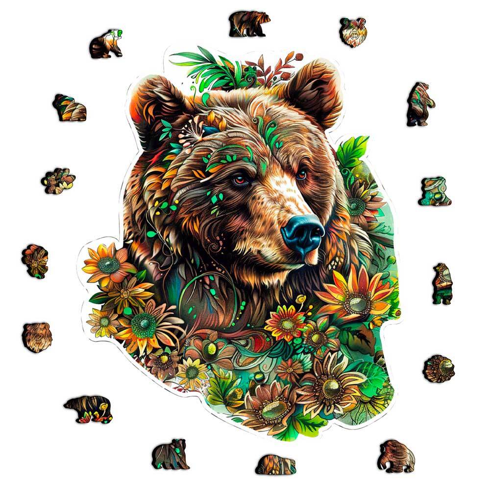 Floral Bear - Jigsaw Puzzle - Image 3