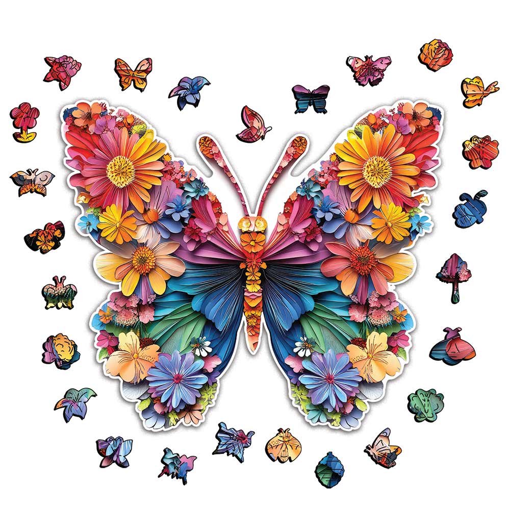 Floral Butterfly - Jigsaw Puzzle - Image 3
