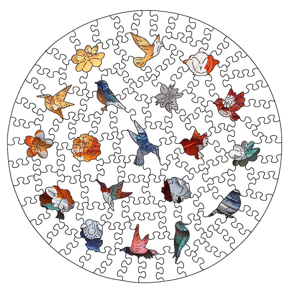 Floral Hummingbird - Jigsaw Puzzle - Image 2