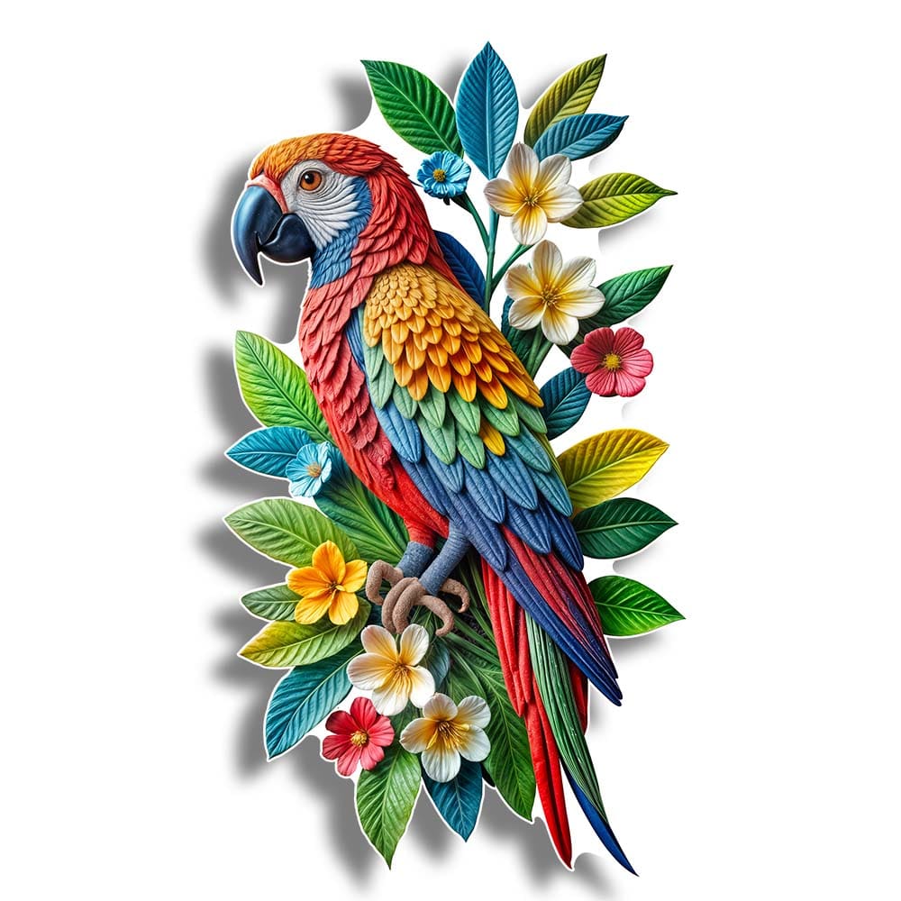 Floral Parrot - Jigsaw Puzzle