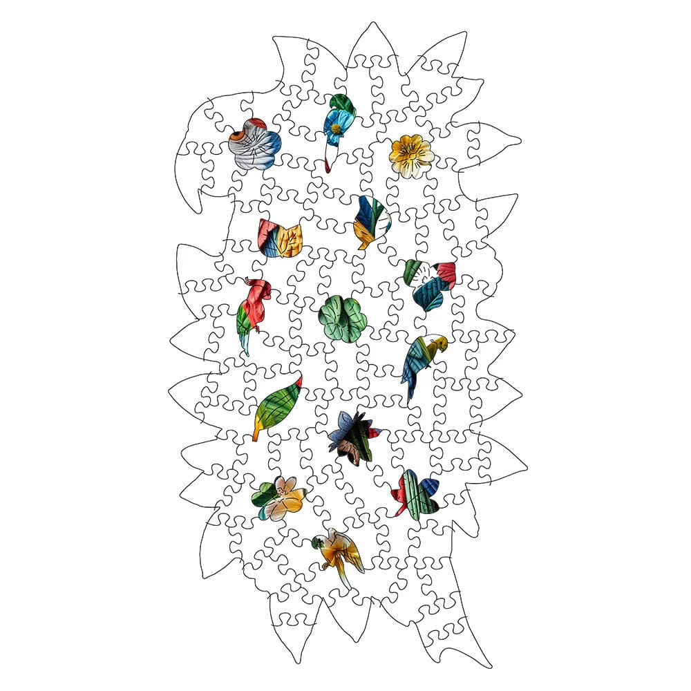 Floral Parrot - Jigsaw Puzzle - Image 3