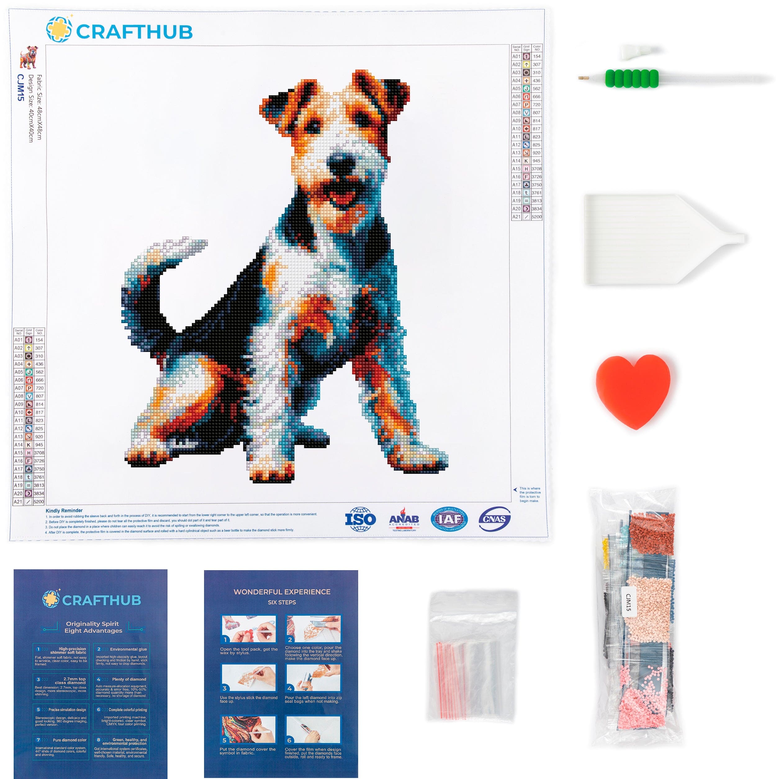 Fox Terrier Dog - Diamond Painting Kit - Image 3