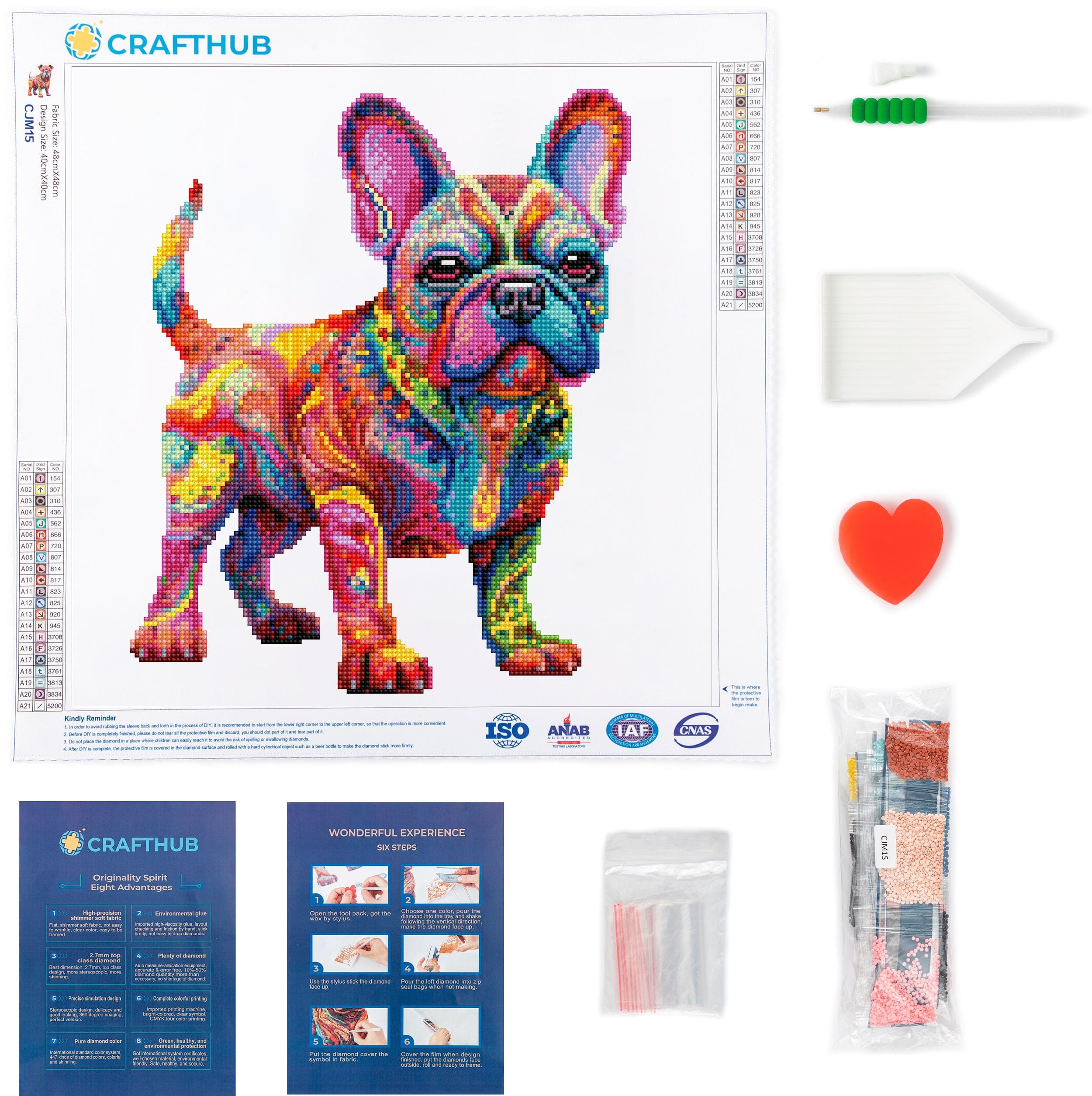 French Bulldog / Frenchie - Diamond Painting Kit - Image 3