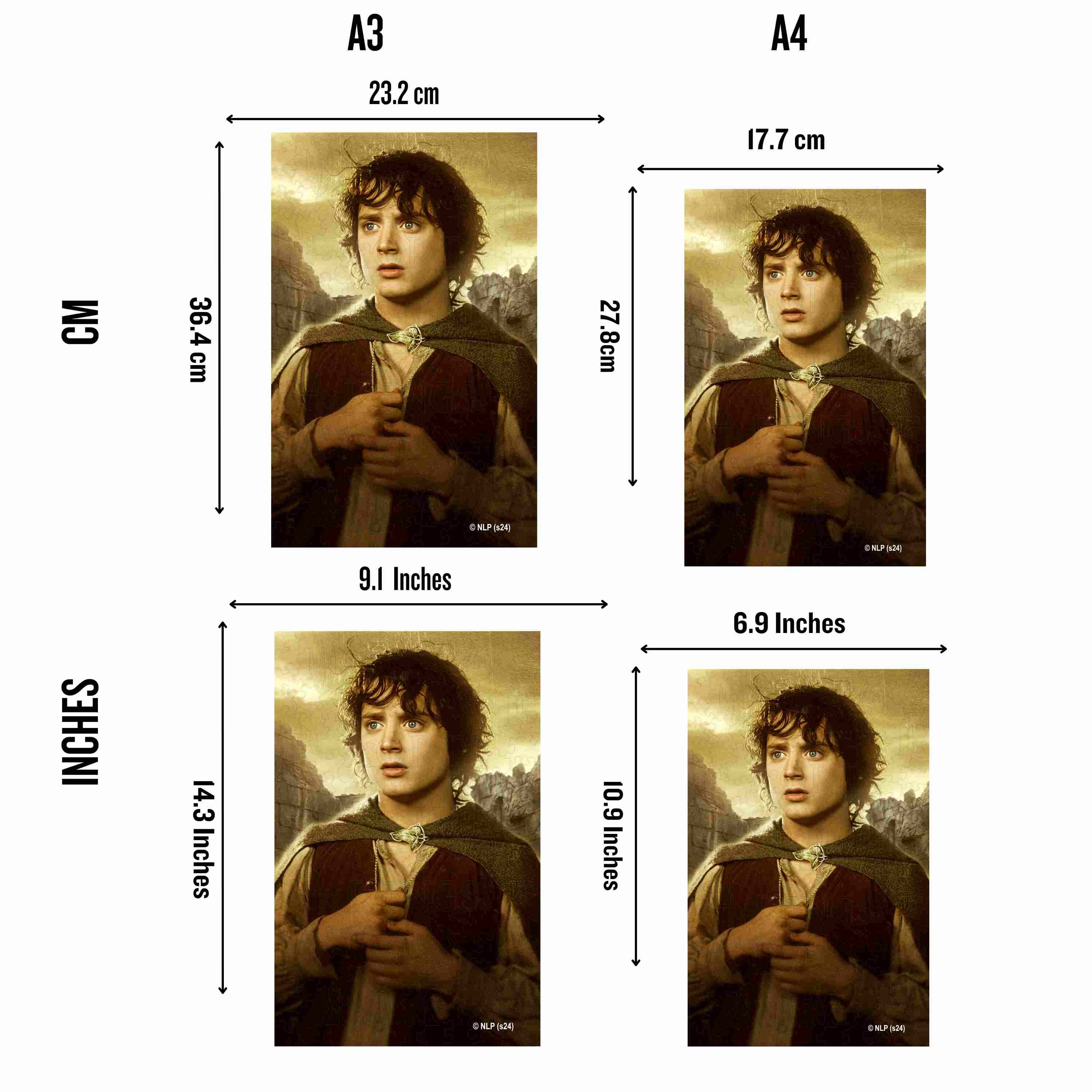 Frodo Baggins and The Two Towers - Wooden Jigsaw Puzzle - Image 4