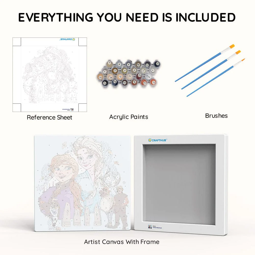 Frozen Adventure - Framed Paint By Numbers Kit - Image 3