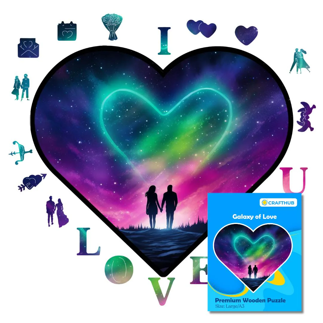 Galaxy of Love - Wooden Jigsaw Puzzle - Image 2