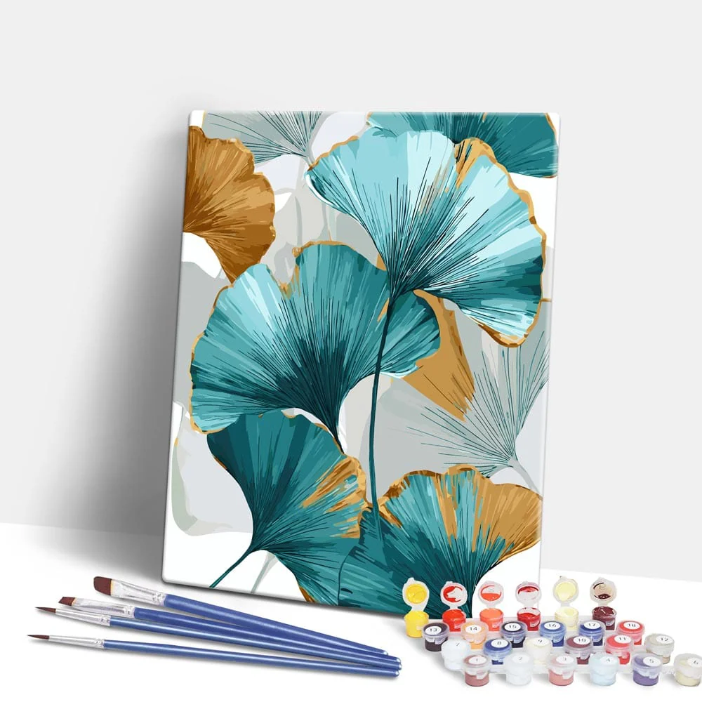 Ginko Leave Art  - Paint By Numbers Kit - Image 2