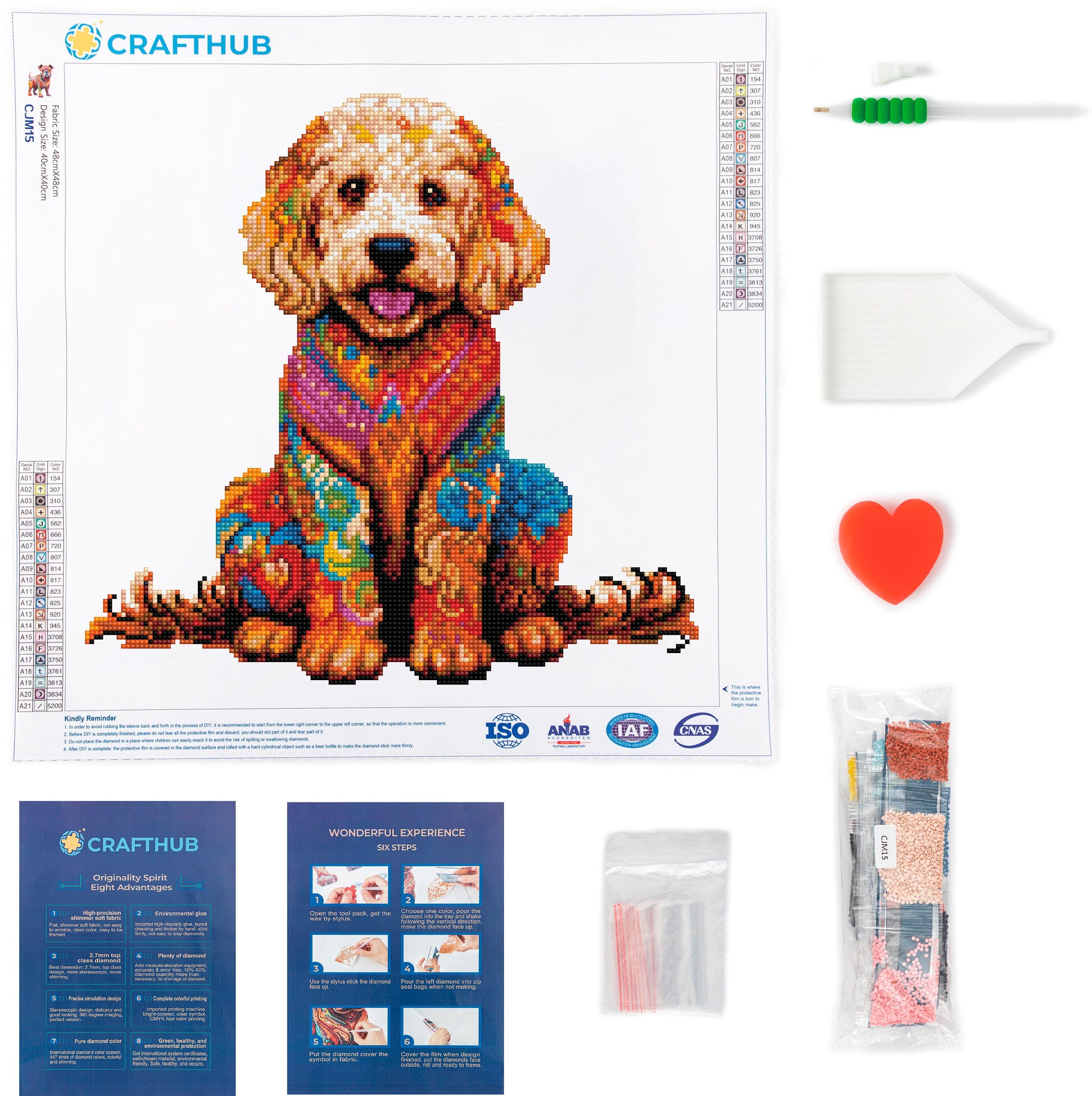 Golden Doodle Dog - Diamond Painting Kit - Image 3