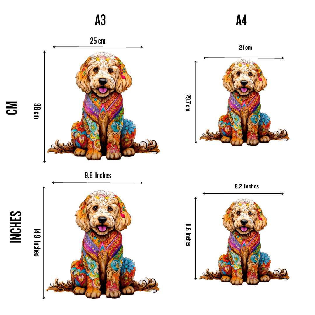 Golden Doodle Dog - Jigsaw Puzzle - Image 2