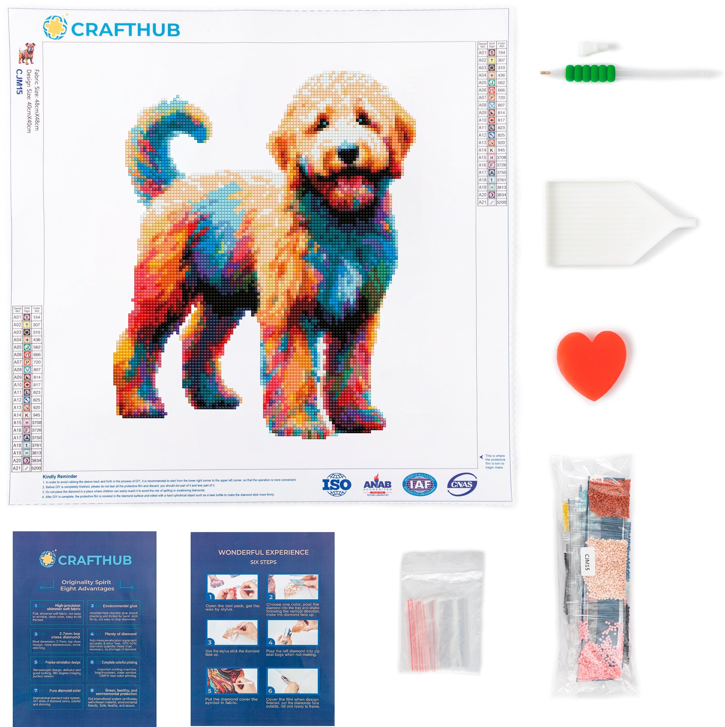 Goldendoodle Dog - Diamond Painting Kit - Image 3