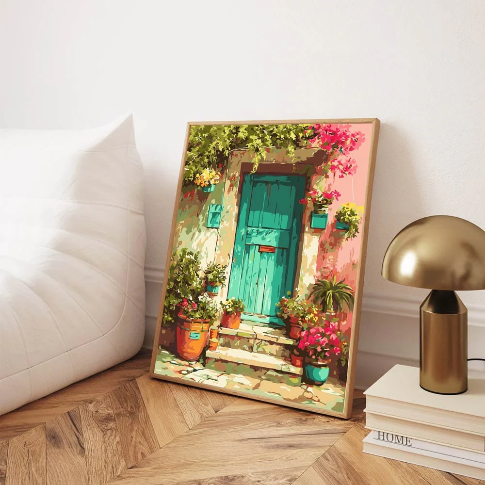 Green Door - Paint By Numbers Kit - Image 5