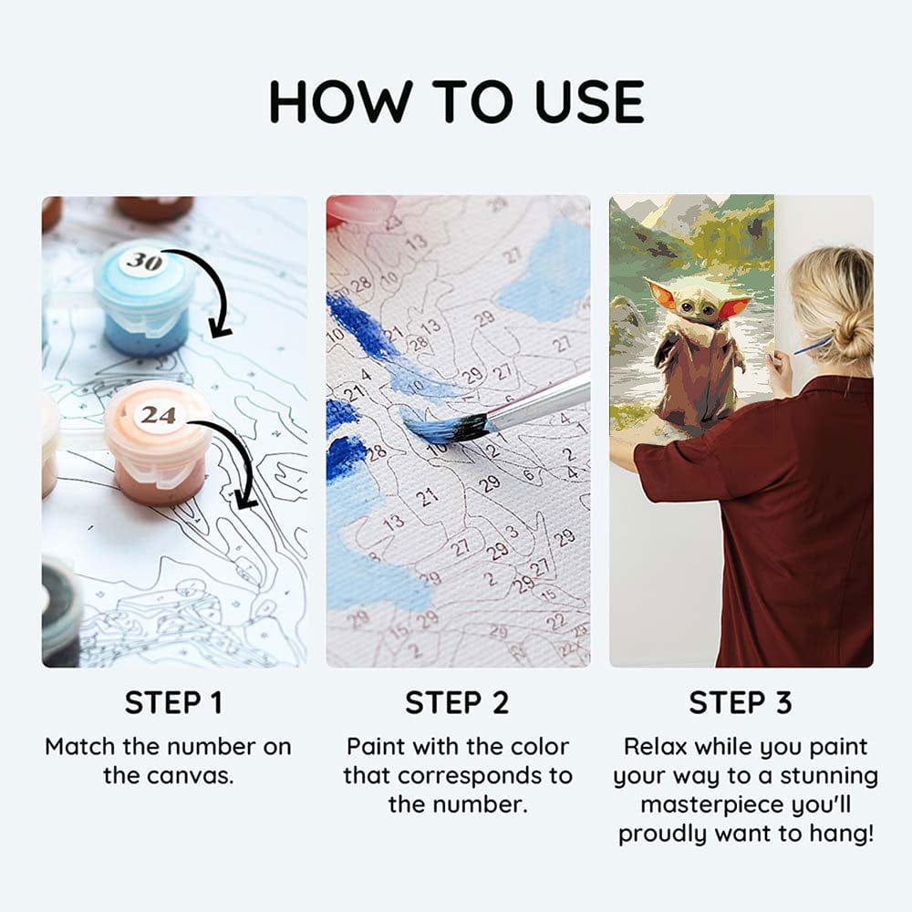 Grogu™ - Paint By Numbers Kit - Image 3