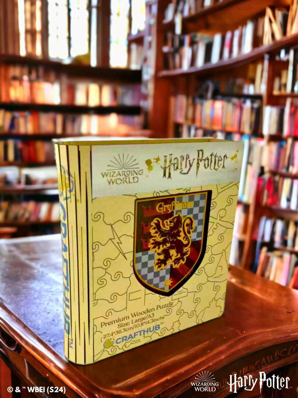 Harry Potter - Gryffindor Crest - House Prides Wooden Jigsaw Puzzle - Image 2