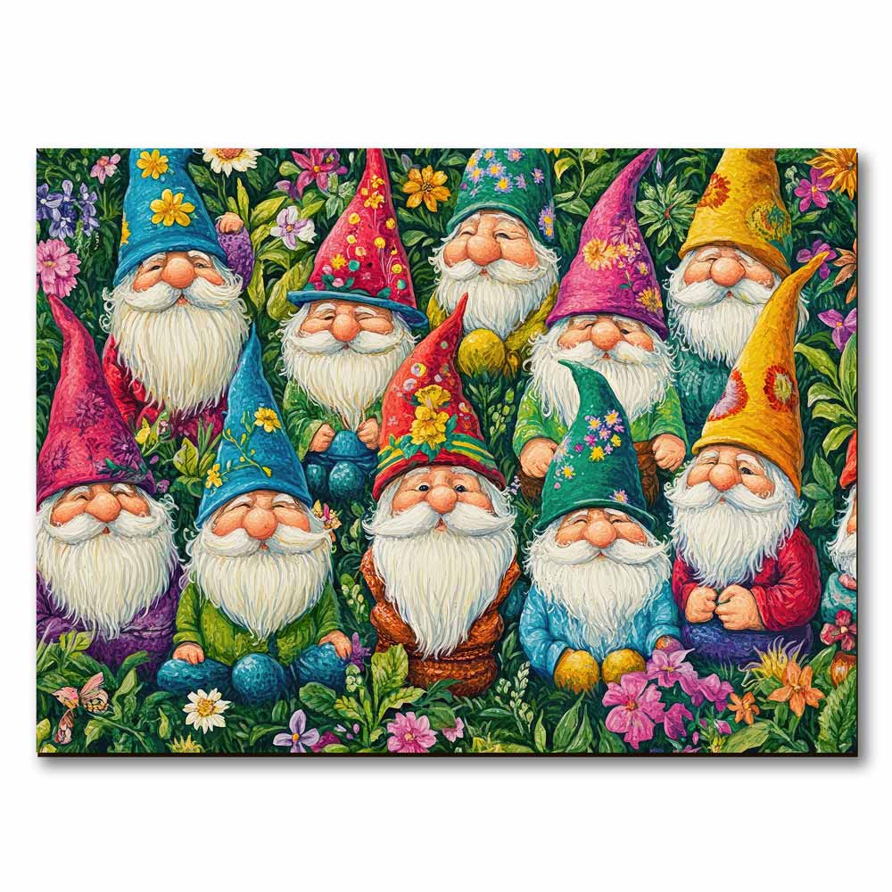 Happy Gnomes - Wooden Jigsaw Puzzle