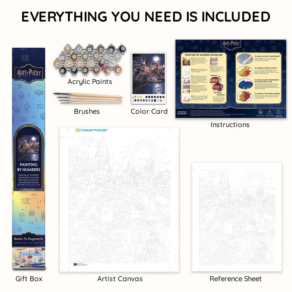 Boats To Hogwarts - Paint By Numbers Kit - Image 4