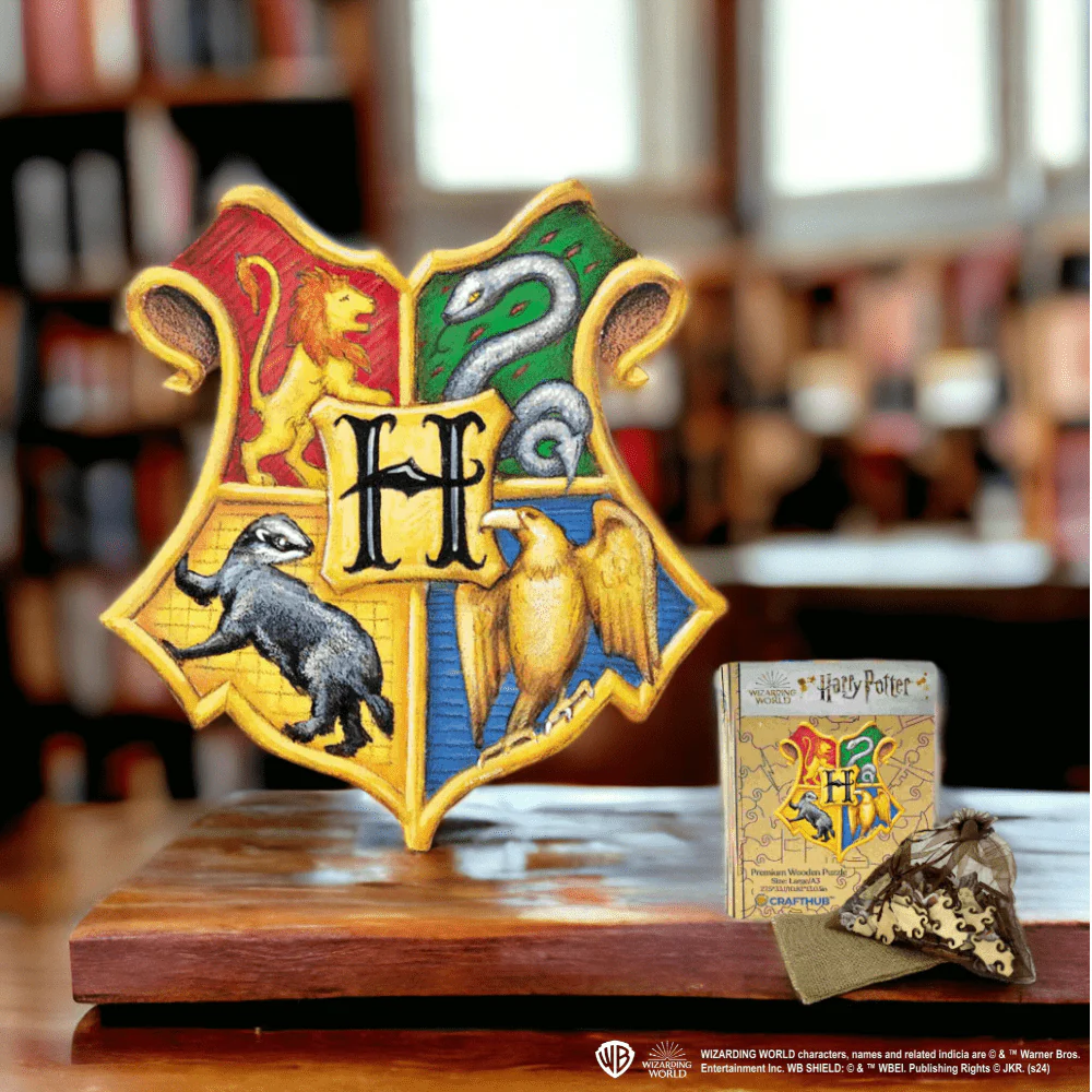Harry Potter - Hogwarts Crests Wooden Jigsaw Puzzle - Image 2