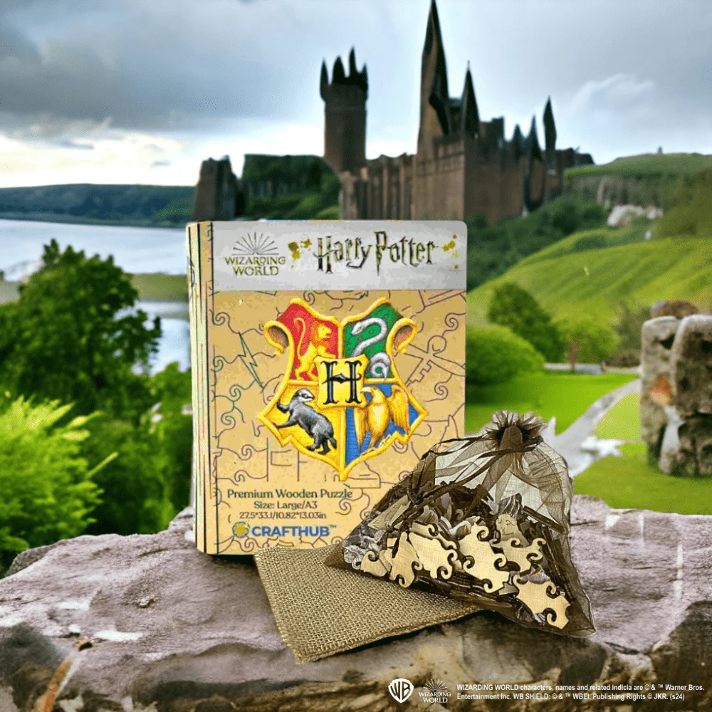 Harry Potter - Hogwarts Crests Wooden Jigsaw Puzzle - Image 3