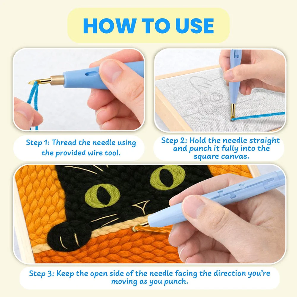 Hidden Cat - Punch Needle Kit - Image 4