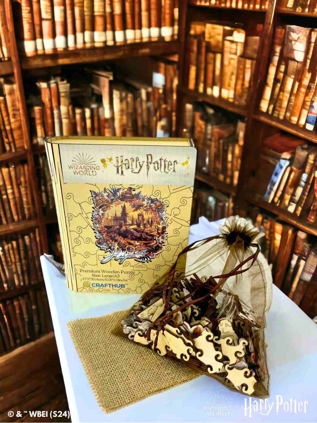 Harry Potter - Hogwarts Castle - Utilitarian Romance Wooden Jigsaw Puzzle - Image 3