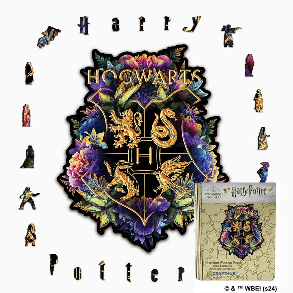 Harry Potter - Hogwarts Crest - Fine Oddities Wooden Jigsaw Puzzle - Image 4