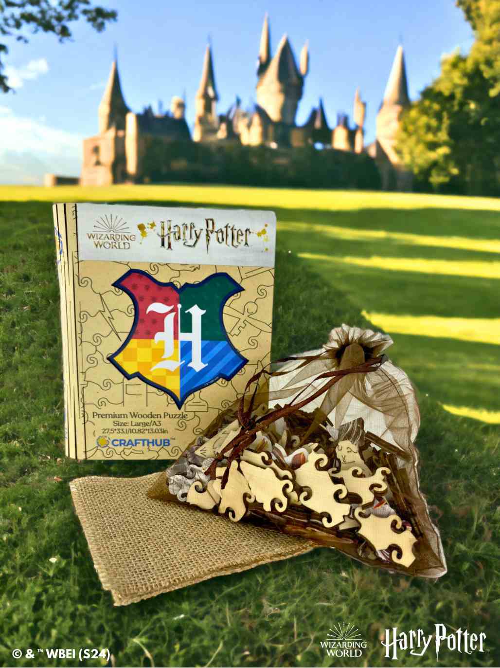 Harry Potter - Hogwarts Crests - House Prides Wooden Jigsaw Puzzle - Image 3