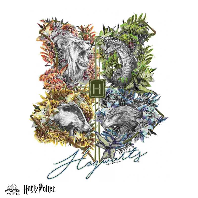 Harry Potter - Hogwarts Crests - Utilitarian Romance Wooden Jigsaw Puzzle - Image 4