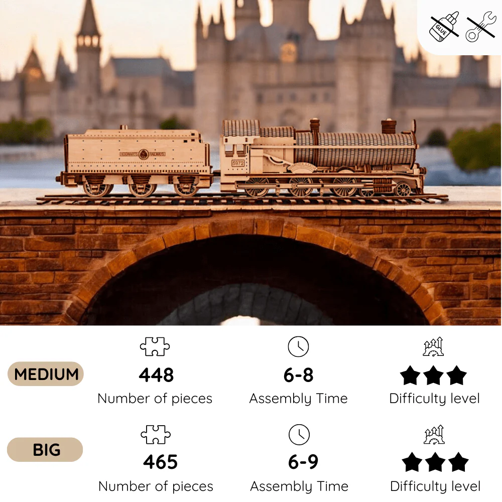 Hogwarts Express - 3D Wooden Puzzle - Image 2
