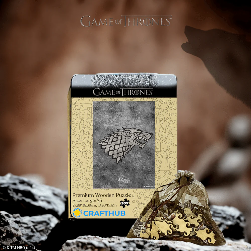House Stark of Winterfell - Wooden Jigsaw Puzzle - Image 2