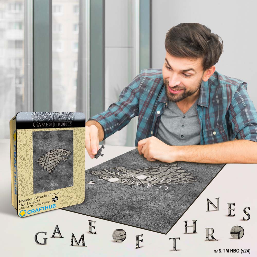 House Stark of Winterfell - Wooden Jigsaw Puzzle - Image 3