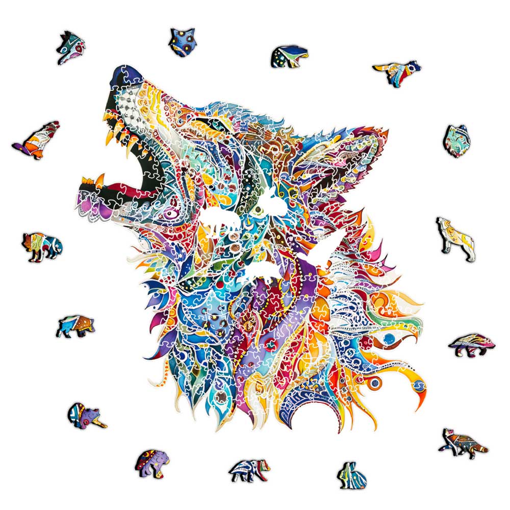 Howling Wolf - Jigsaw Puzzle - Image 2