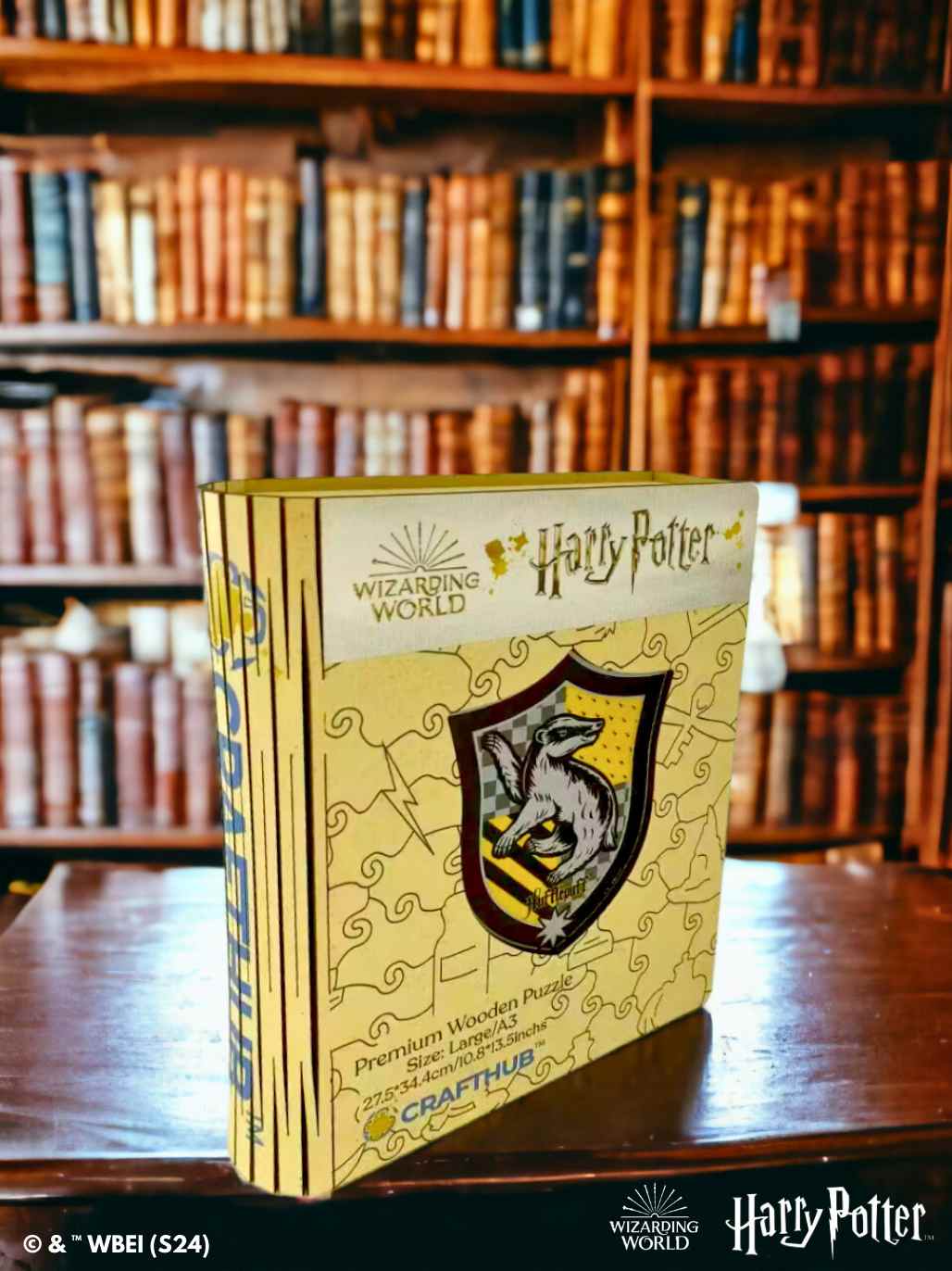 Harry Potter - Hufflepuff Crest - House Prides Wooden Jigsaw Puzzle - Image 2