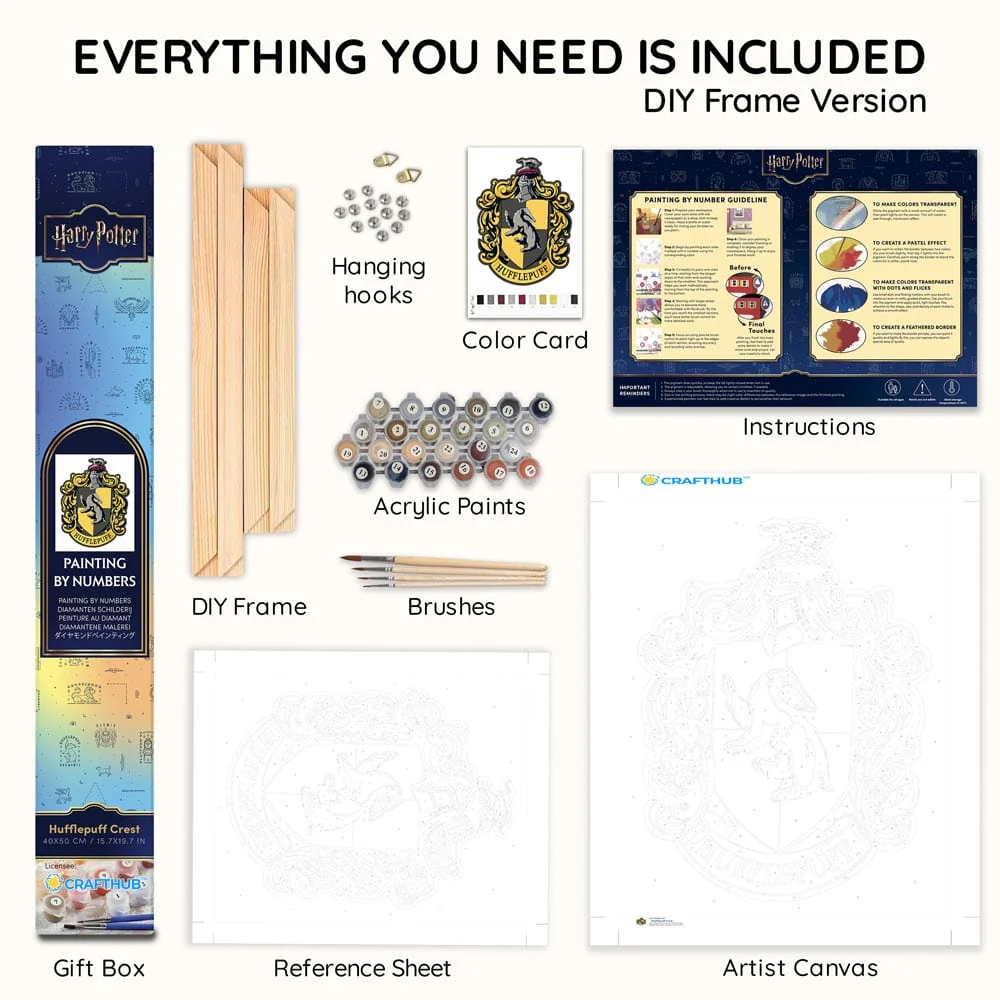 Hufflepuff Crest - Paint By Numbers Kit - Image 7