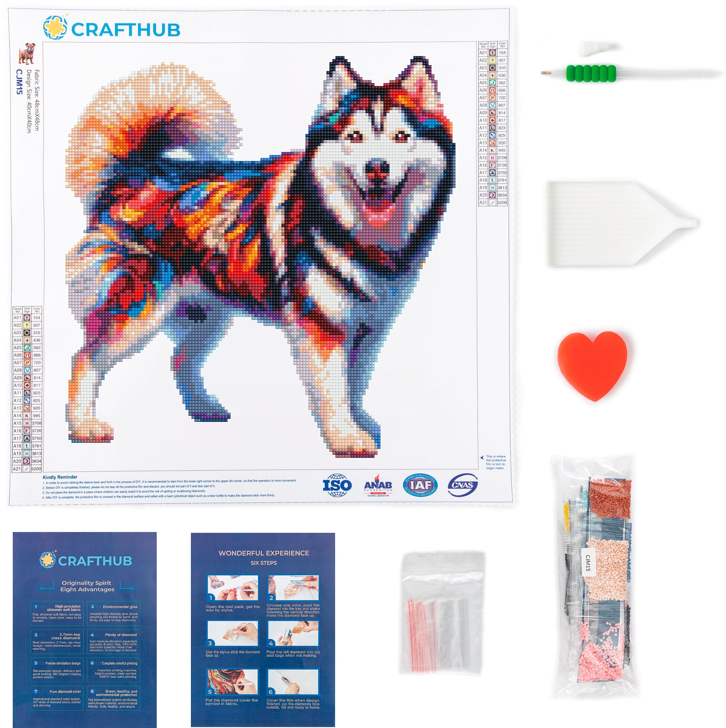 Husky Dog - Diamond Painting Kit - Image 3