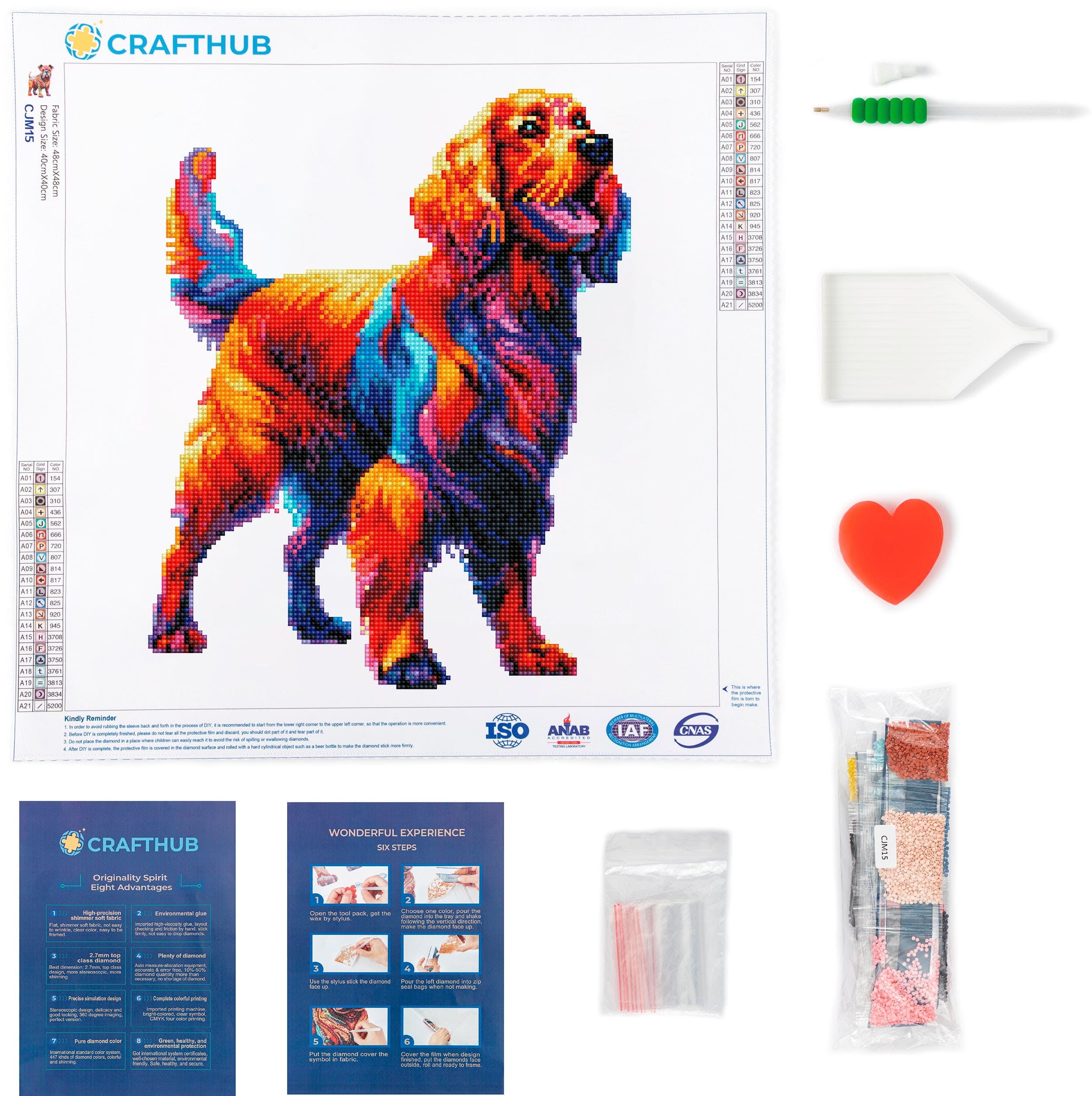 Irish Setter Dog - Diamond Painting Kit - Image 3