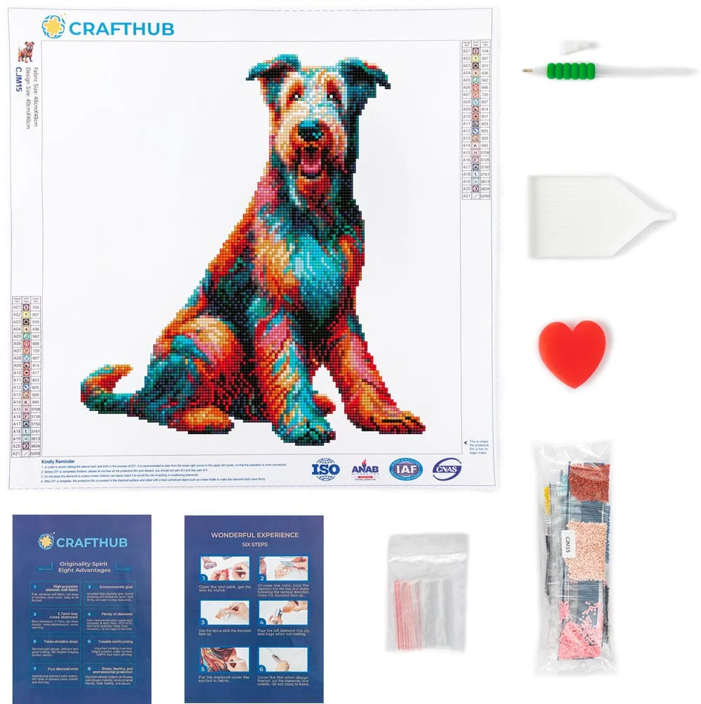 Irish Wolfhound Dog - Diamond Painting Kit - Image 3