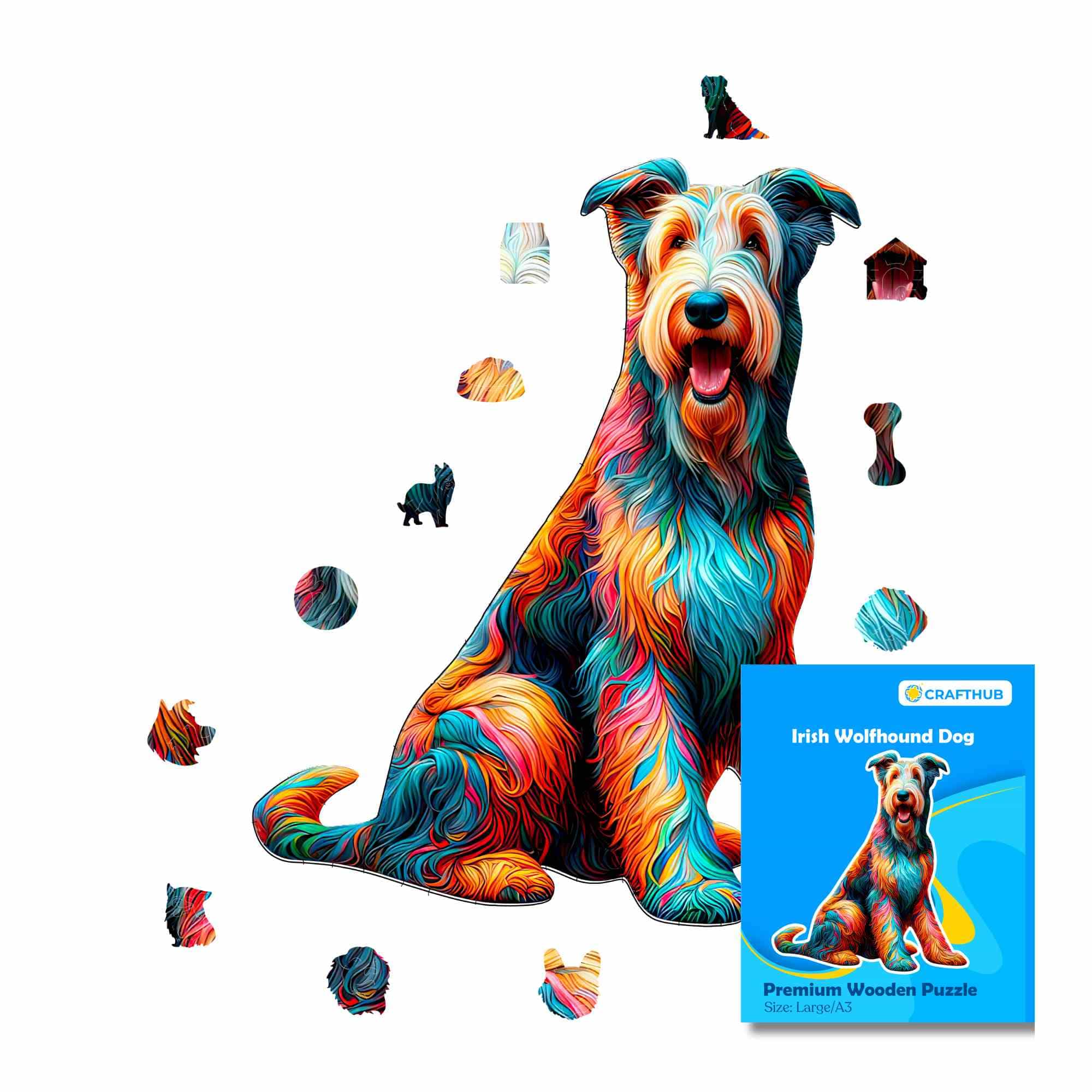 Irish Wolfhound Dog - Jigsaw Puzzle - Image 2