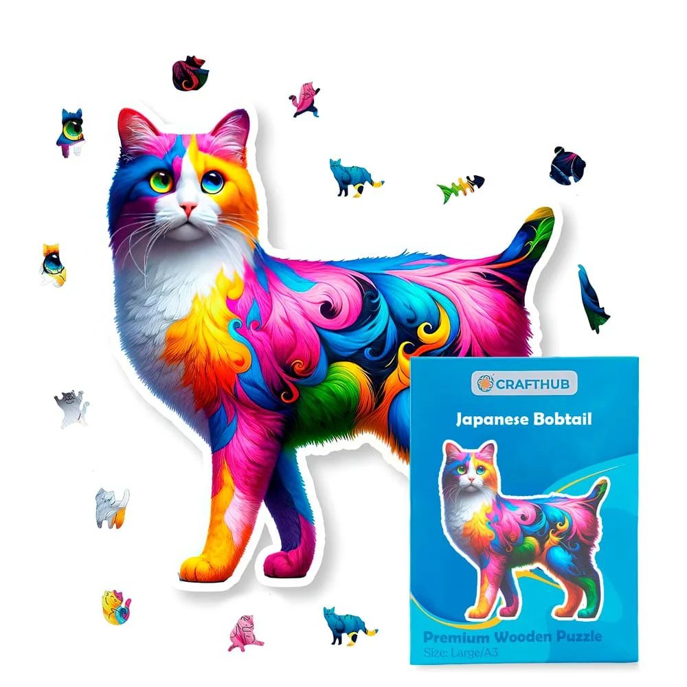 Japanese Bobtail Cat - Jigsaw Puzzle - Image 2