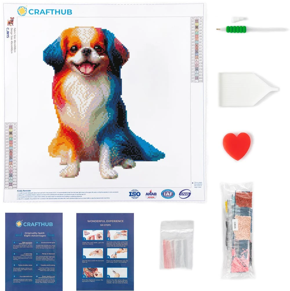 Japanese Chin Dog - Diamond Painting Kit - Image 3