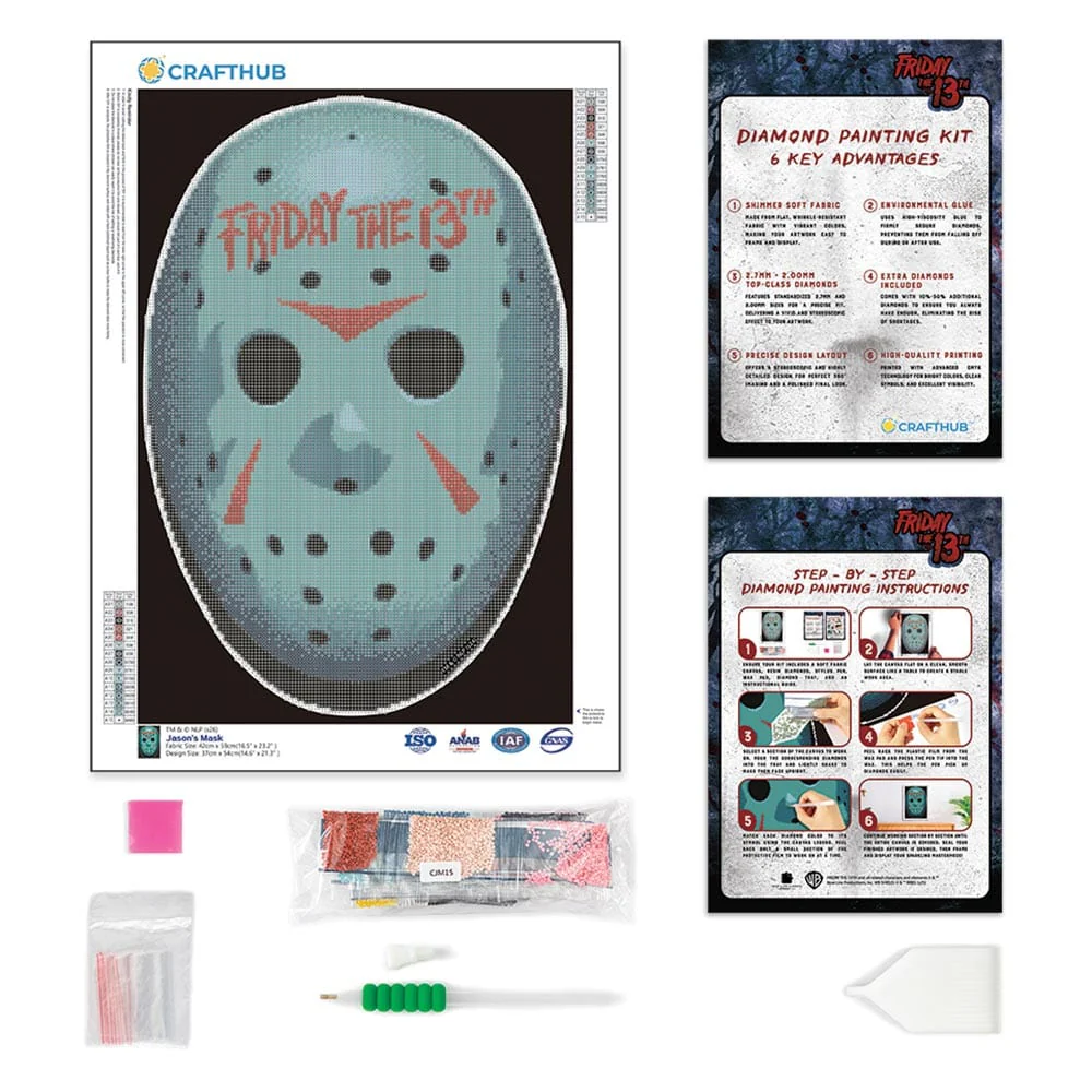 Jason's Mask - Diamond Painting Kit - Image 3