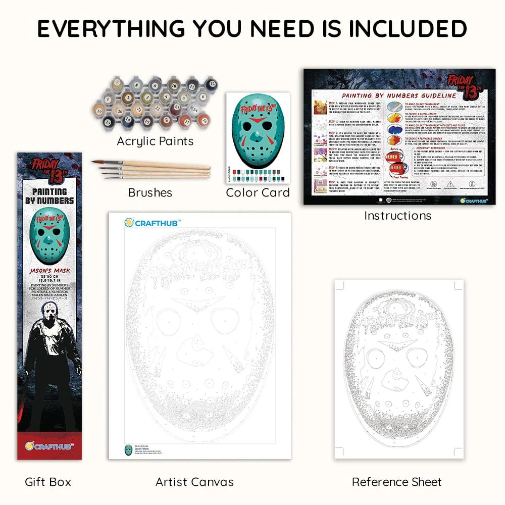 Jason's Mask - Paint By Numbers Kit - Image 3