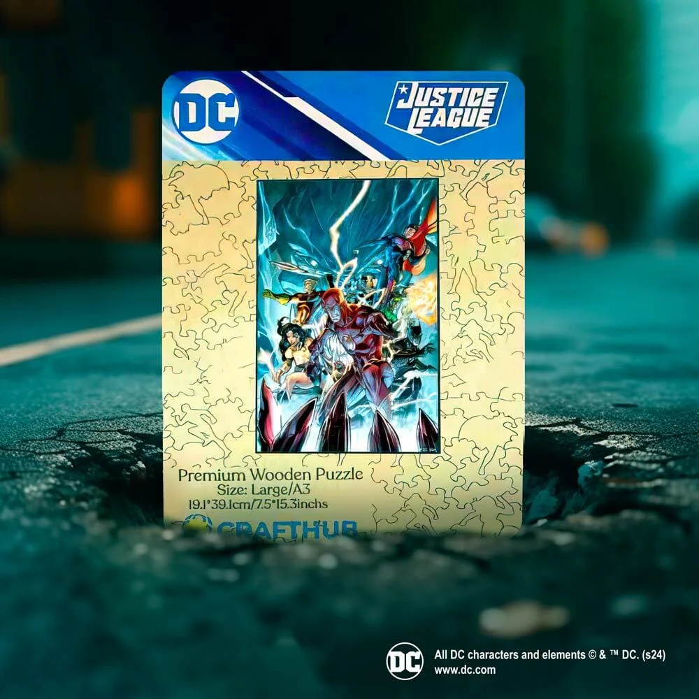 Justice League Superheroes Unite Wooden Jigsaw Puzzle - Image 2
